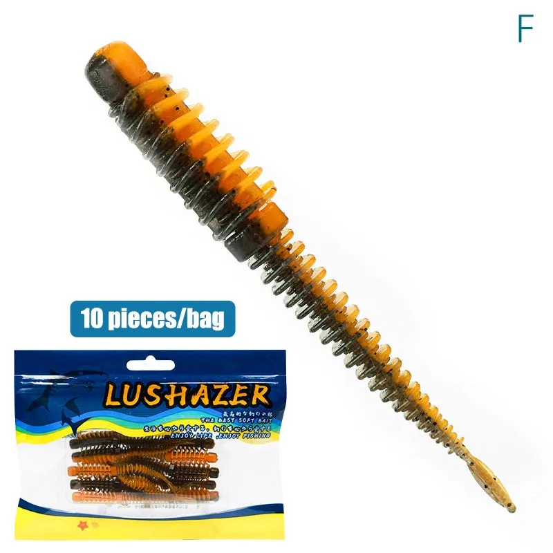10pcs TPE Soft Lure Wobblers jerk bait 75mm 1.8/2.6g Swimbait Light Fishing