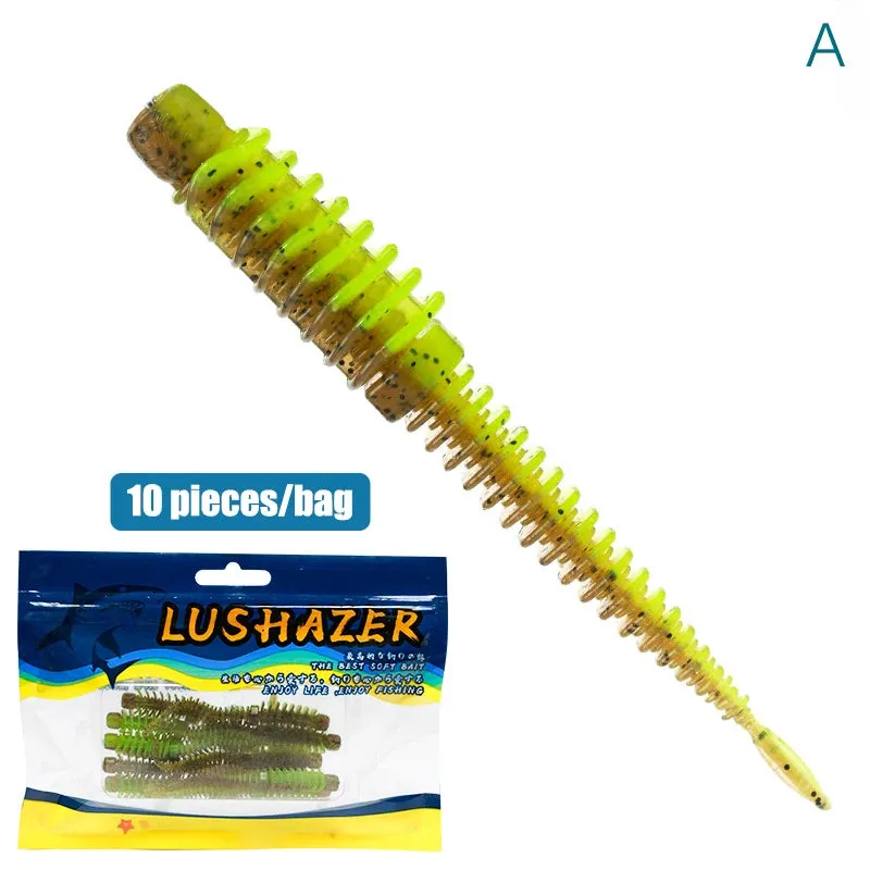 10pcs TPE Soft Lure Wobblers jerk bait 75mm 1.8/2.6g Swimbait Light Fishing