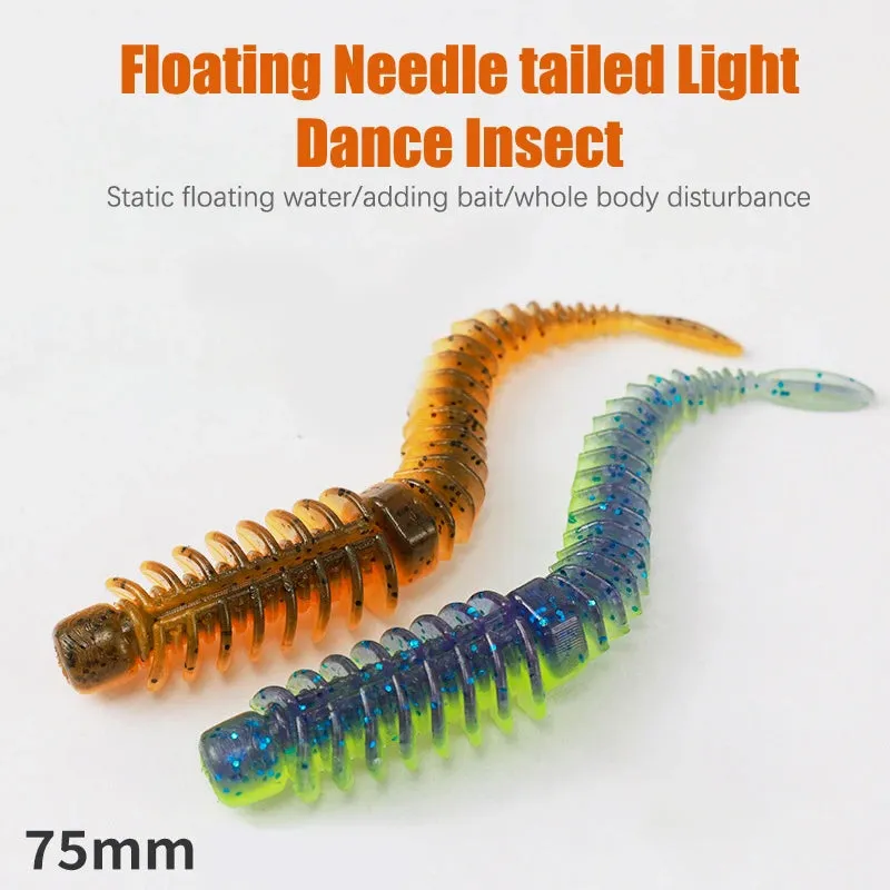 10pcs TPE Soft Lure Wobblers jerk bait 75mm 1.8/2.6g Swimbait Light Fishing