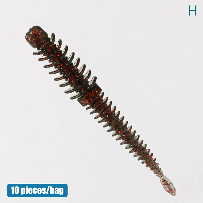 10pcs TPE Soft Lure Wobblers jerk bait 75mm 1.8/2.6g Swimbait Light Fishing