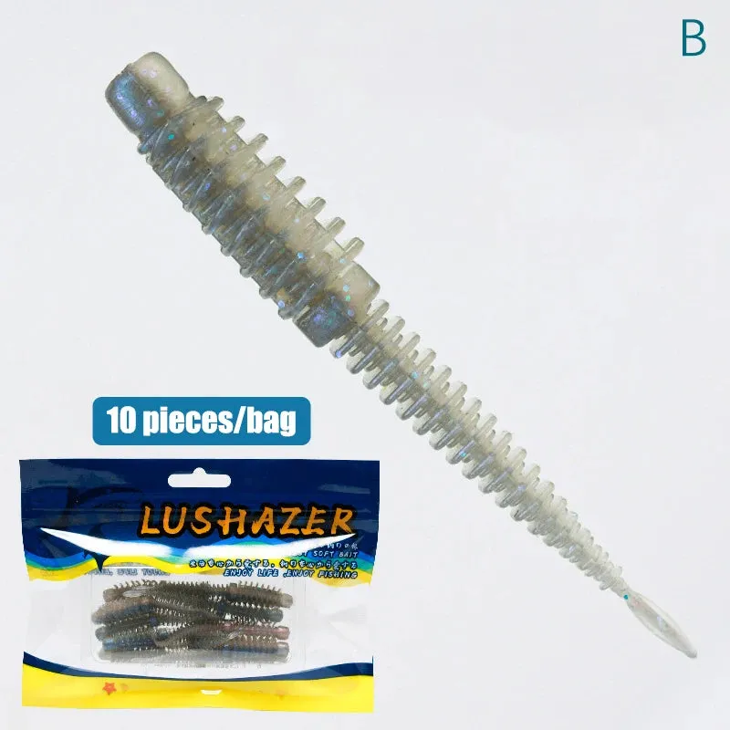 10pcs TPE Soft Lure Wobblers jerk bait 75mm 1.8/2.6g Swimbait Light Fishing