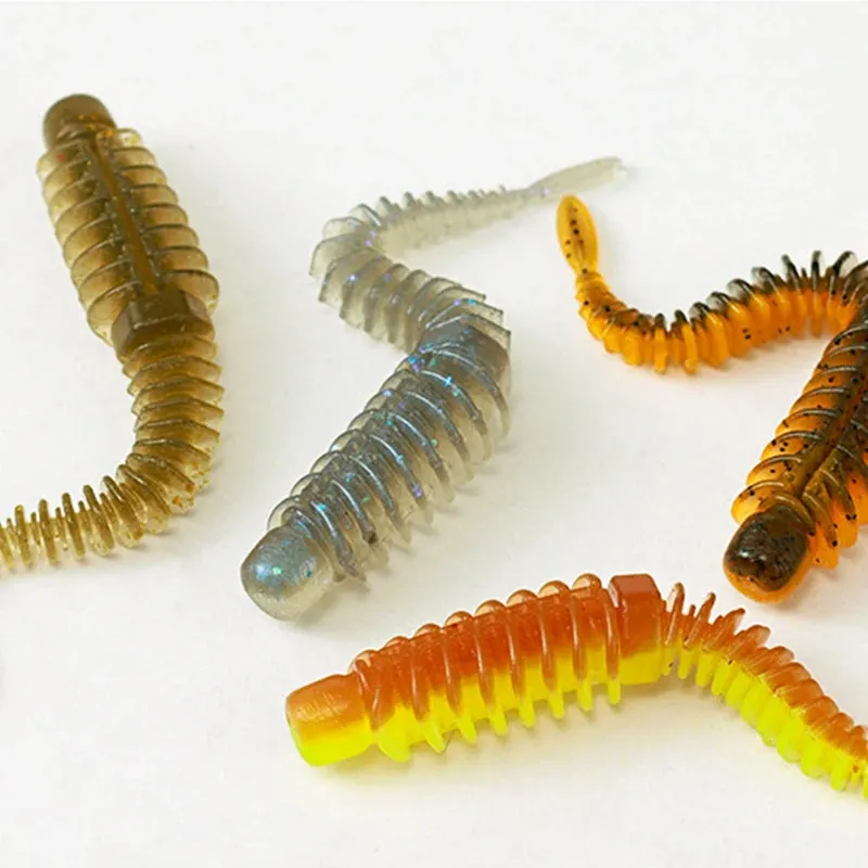 10pcs TPE Soft Lure Wobblers jerk bait 75mm 1.8/2.6g Swimbait Light Fishing