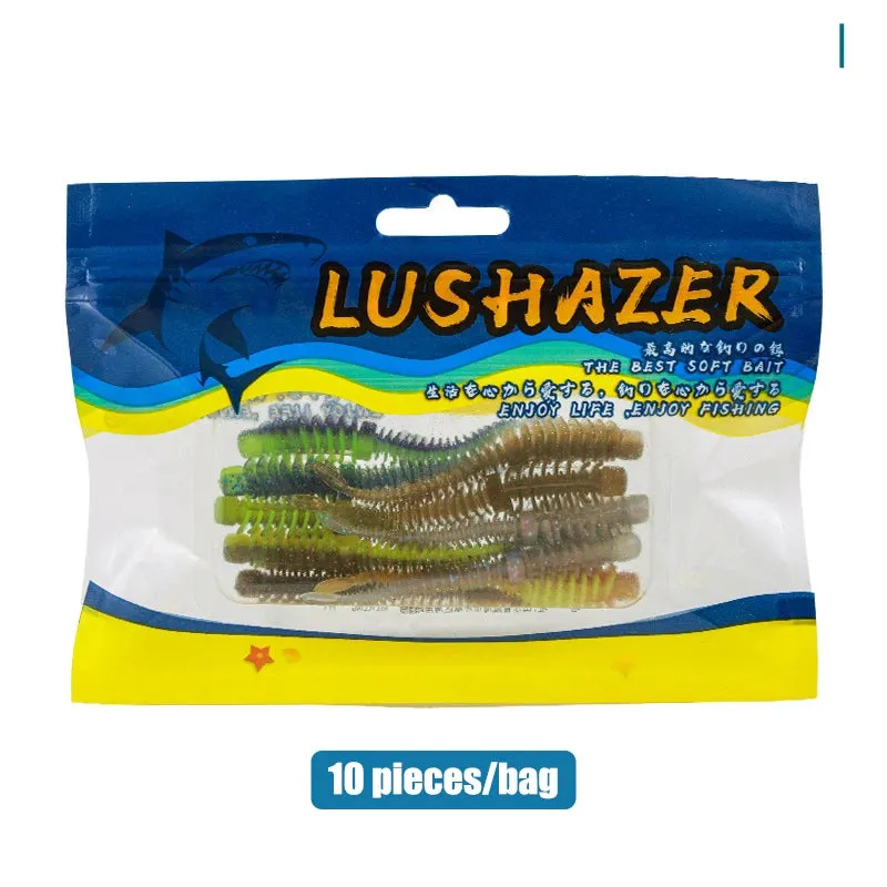 10pcs TPE Soft Lure Wobblers jerk bait 75mm 1.8/2.6g Swimbait Light Fishing