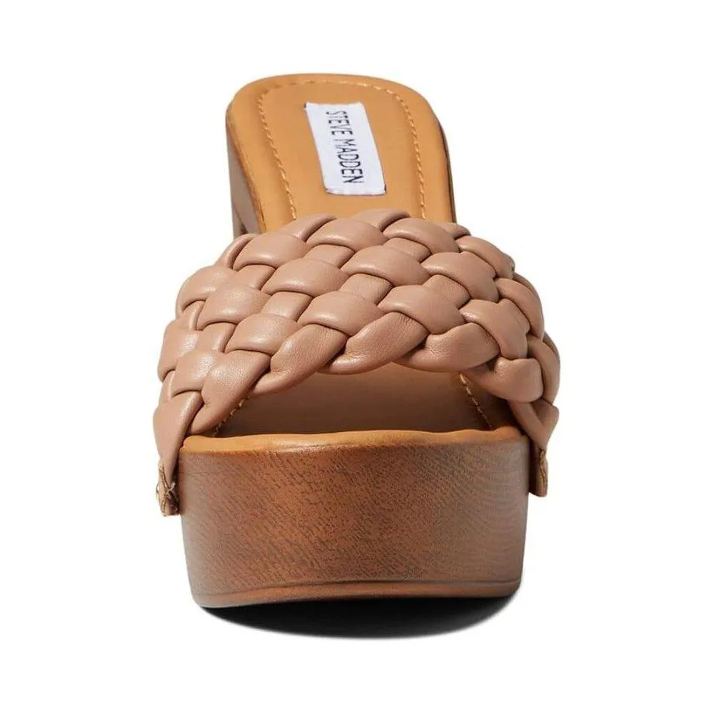 Amazed Nude Woven Heeled Sandals