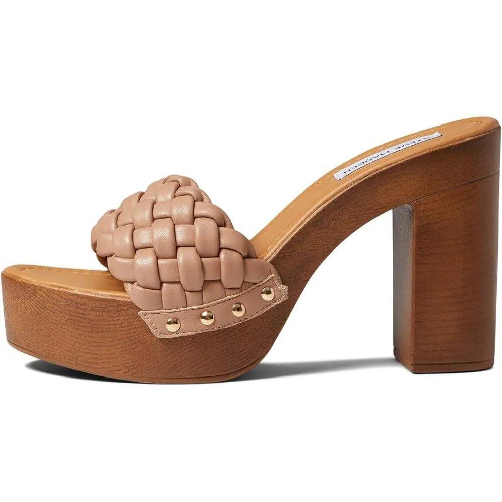 Amazed Nude Woven Heeled Sandals