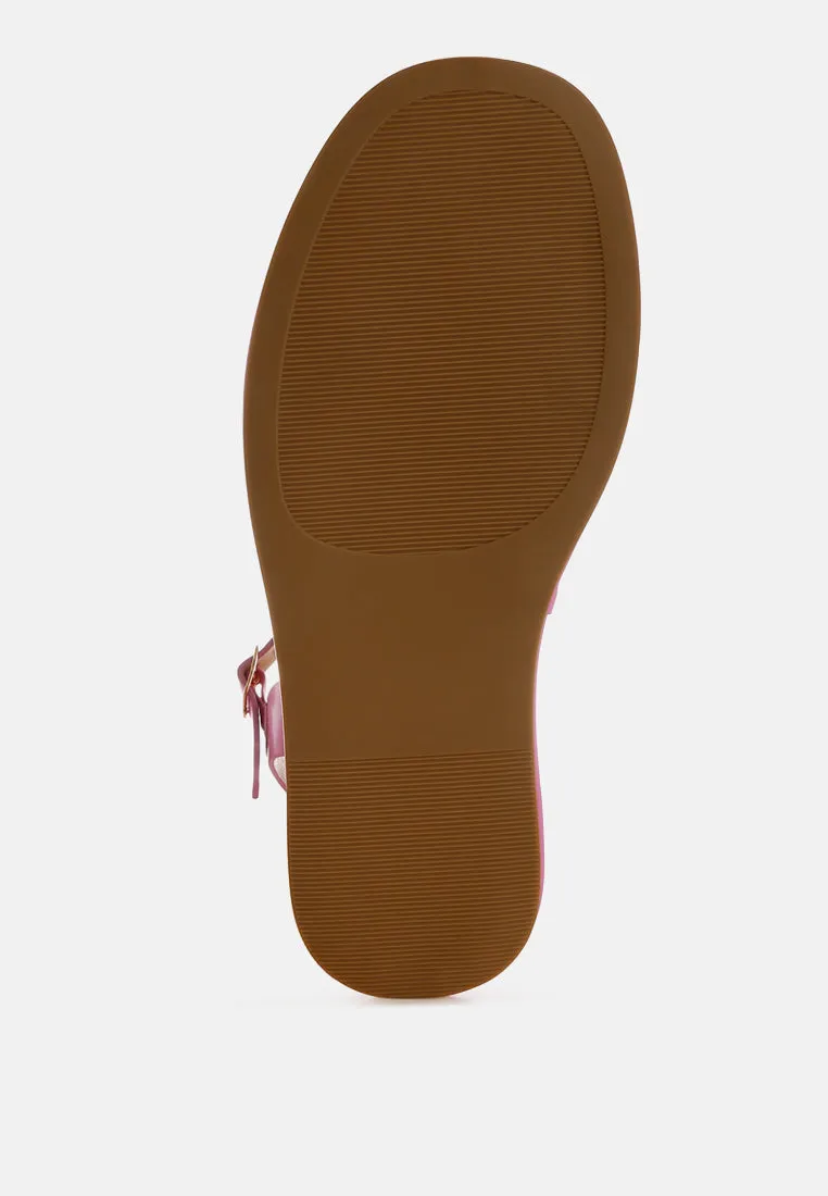 Anglong Raffia Flatform Sandals