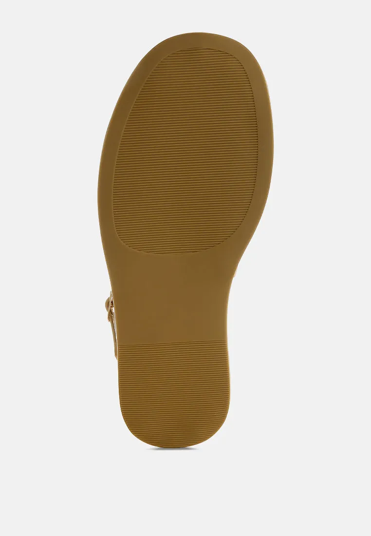 Anglong Raffia Flatform Sandals