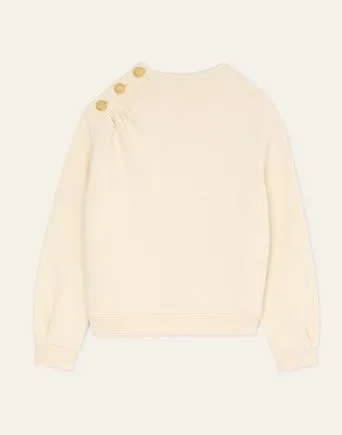 Ba&sh Robbie Button Sweatershirt - Ecru