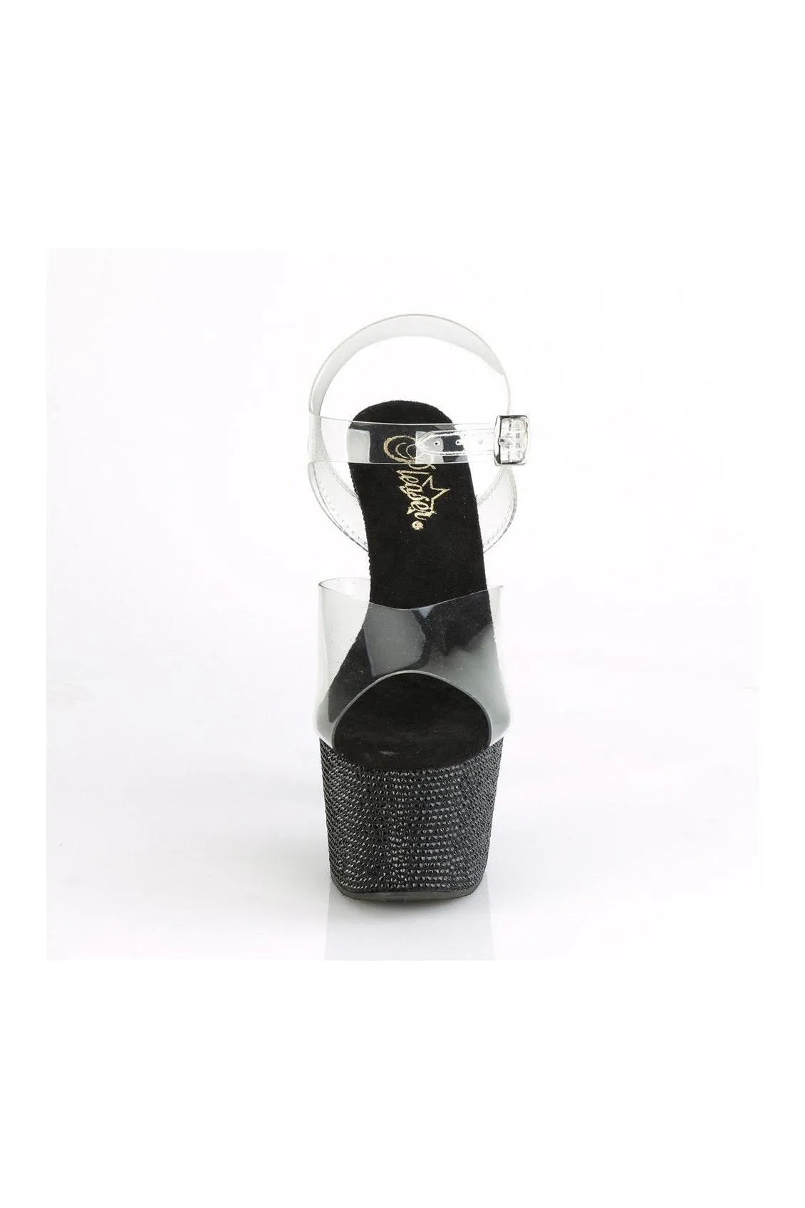 BEJEWELED-708DM Sandal | Clear Vinyl