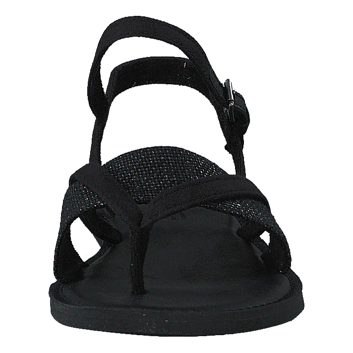 Blk Cvs/foil Woven Wm Lexie Sa Black