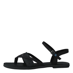 Blk Cvs/foil Woven Wm Lexie Sa Black