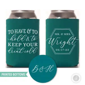 Bottom-Printed Wedding Can Cooler #195B