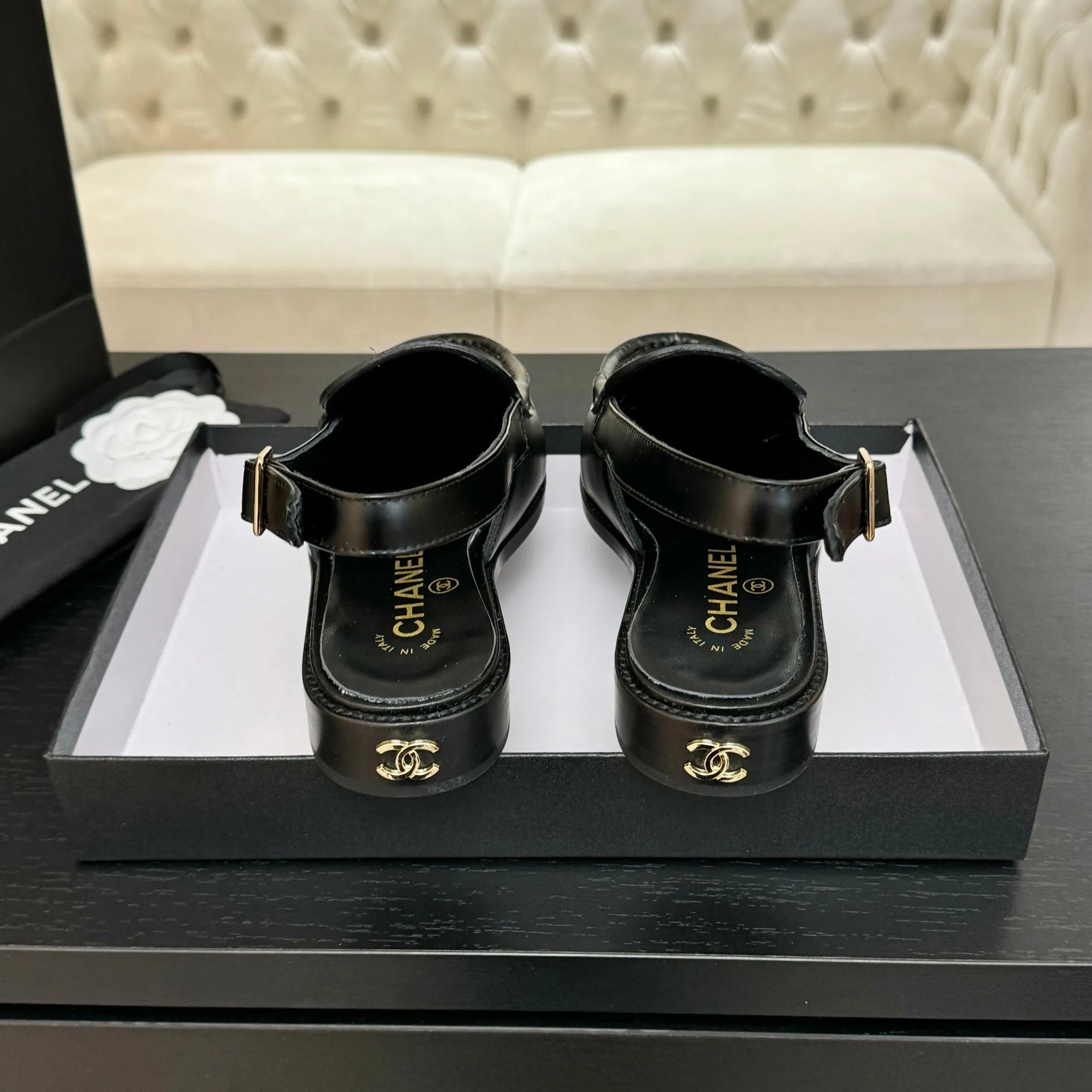 CC 25C Slingback Loafer Black Patent Leather