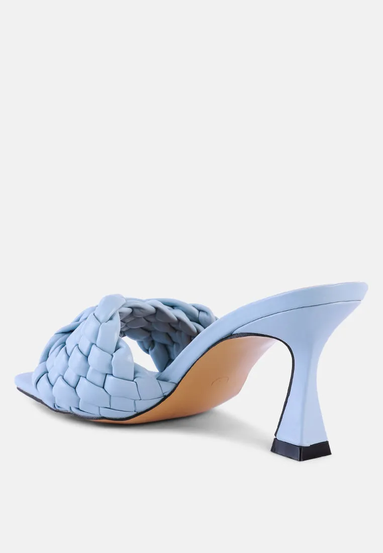 Celie Woven Strap Mid Heel Sandals By Ruw