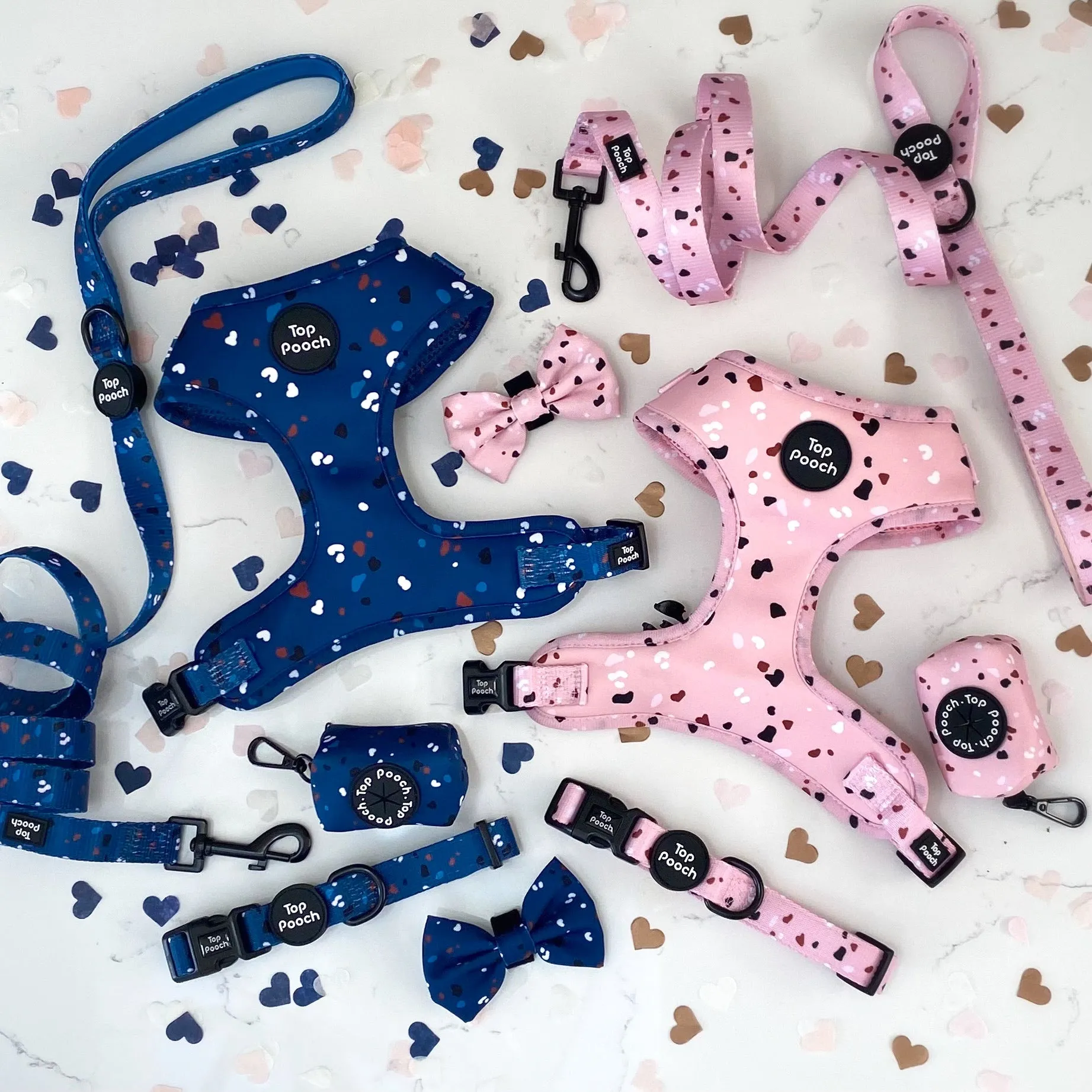 Confetti Dog Harness - Blue