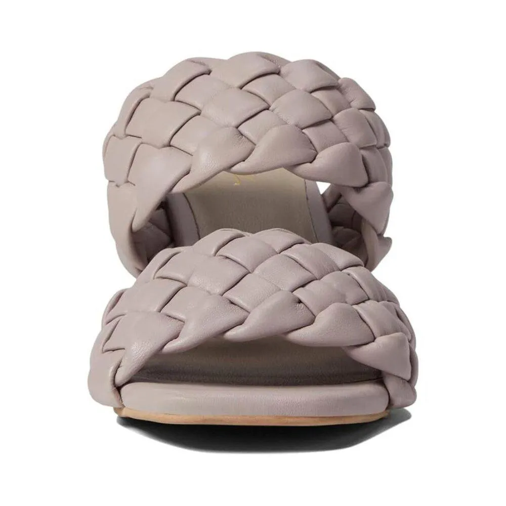 Connie Lilac Woven Leather Heeled Sandals