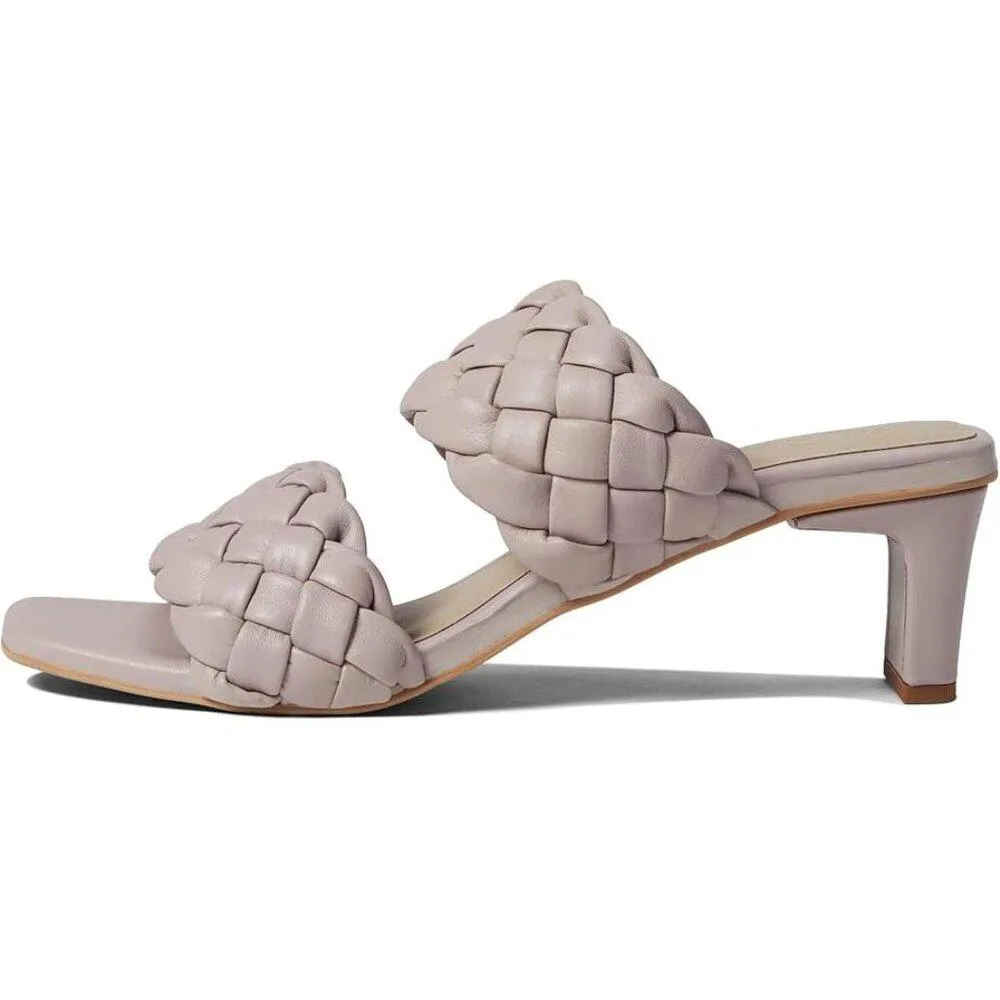 Connie Lilac Woven Leather Heeled Sandals