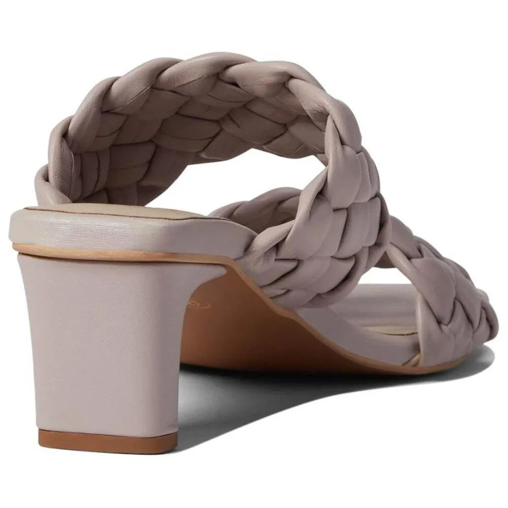 Connie Lilac Woven Leather Heeled Sandals