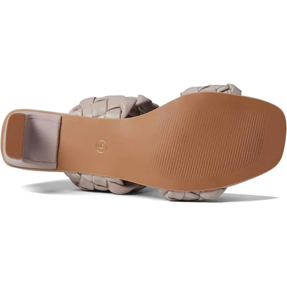 Connie Lilac Woven Leather Heeled Sandals