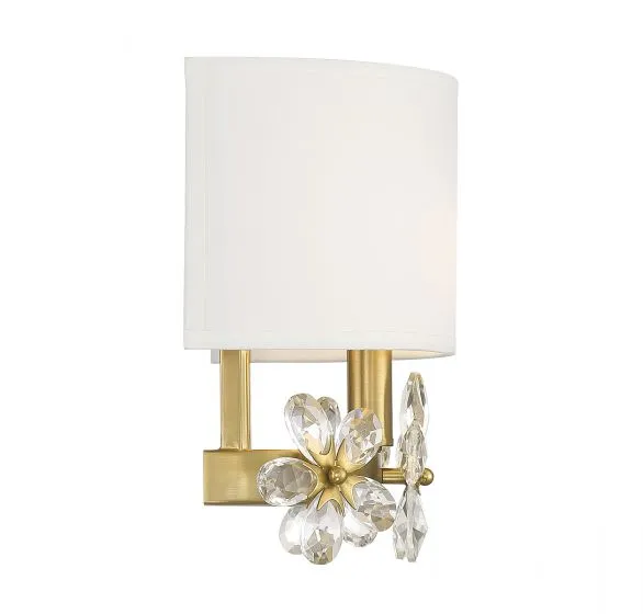 DAHLIA 1-LIGHT WALL SCONCE, WARM BRASS