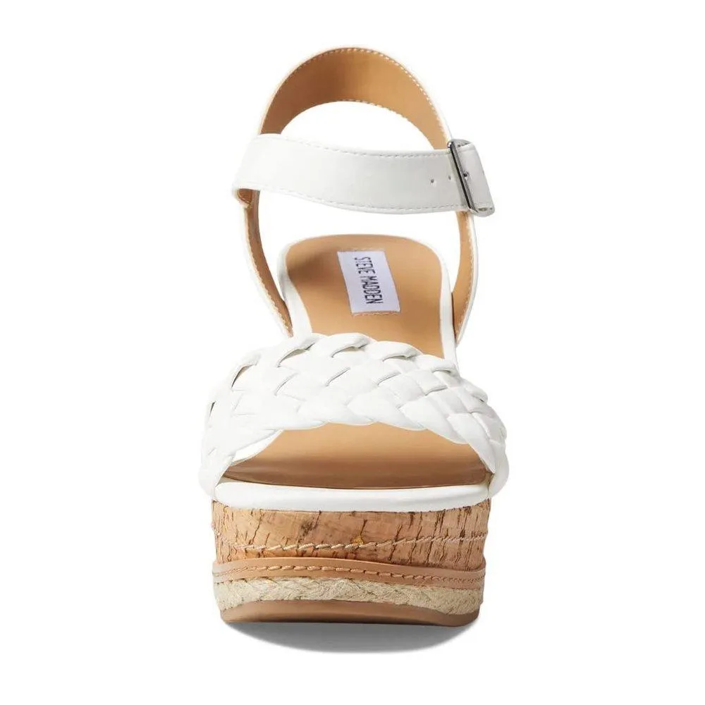 Darling White Wedge Sandals
