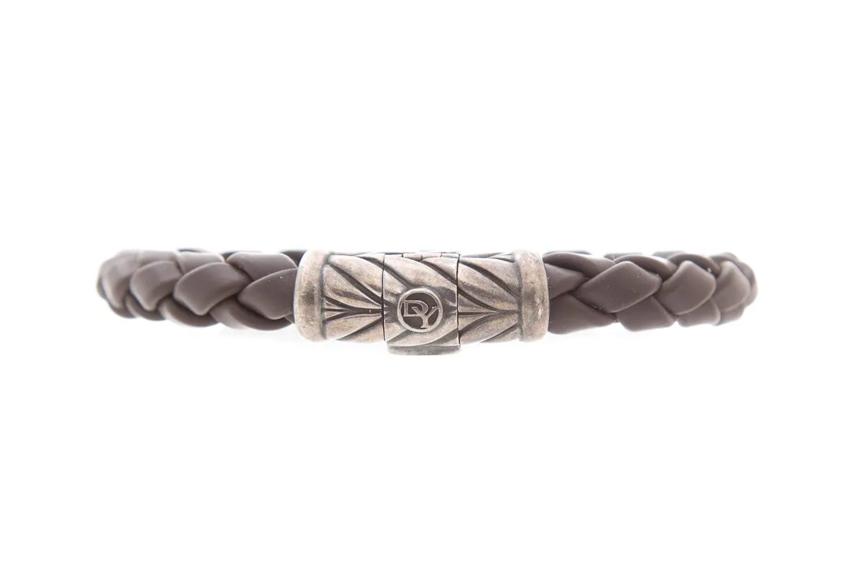 David Yurman Brown Chevron Woven  Bracelet