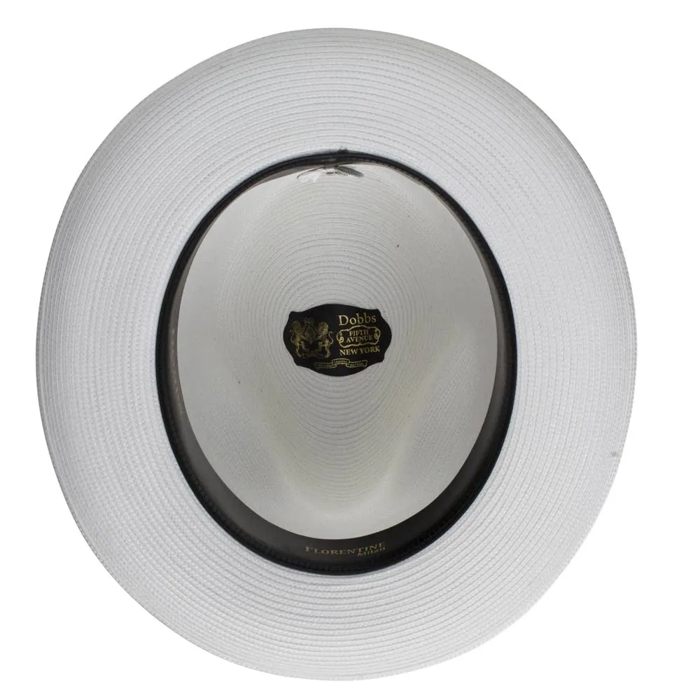 Dobbs Harrod White Florentine Milan Straw Hat