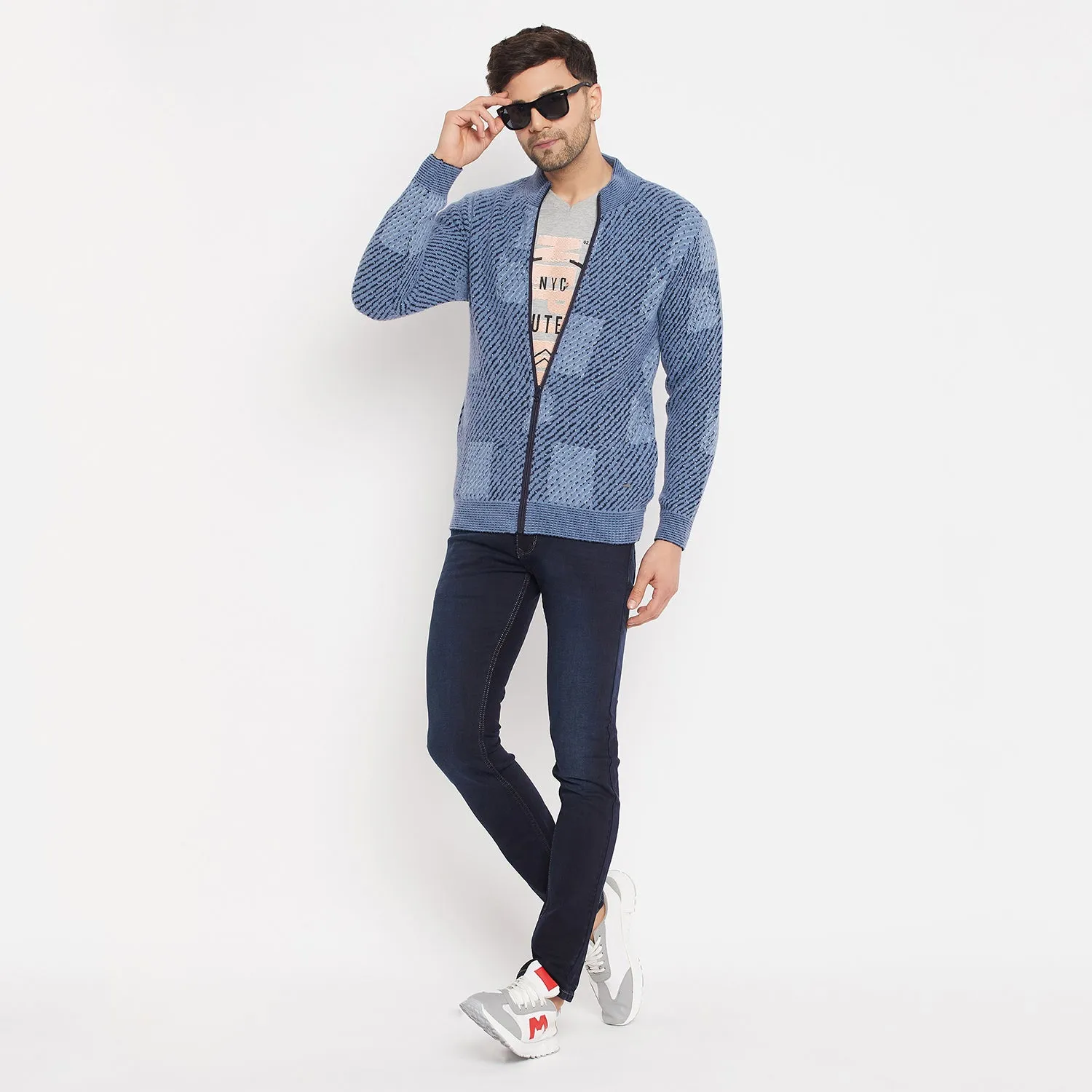 Duke Stardust Men Full Sleeve Zipper Cardigan (SDS2152)