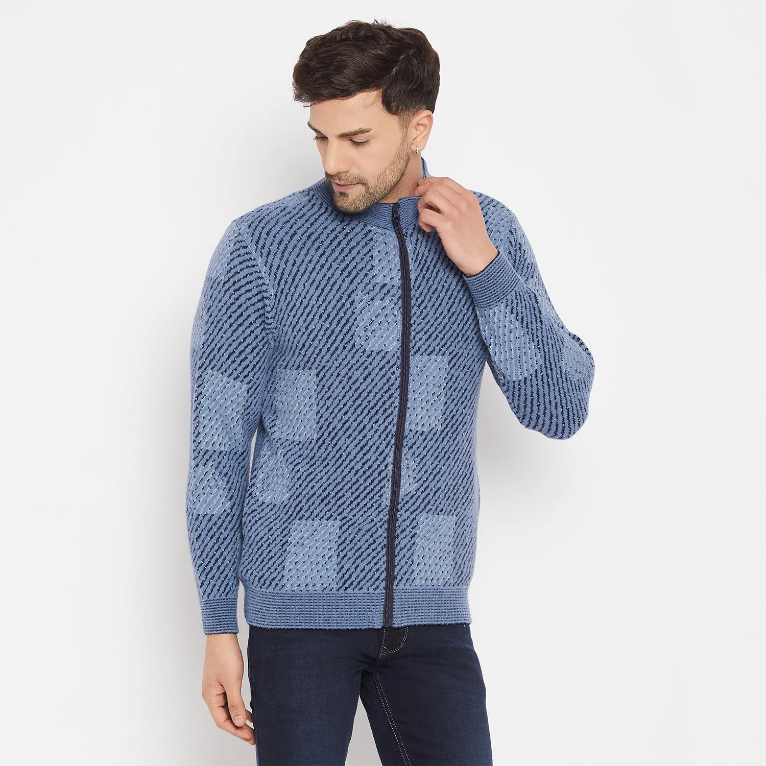Duke Stardust Men Full Sleeve Zipper Cardigan (SDS2152)