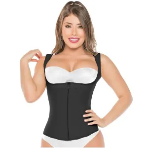 Faja Salome 0314 Lady's Vest Waist Trainer with Zipper Wide Straps -High Compression Line
