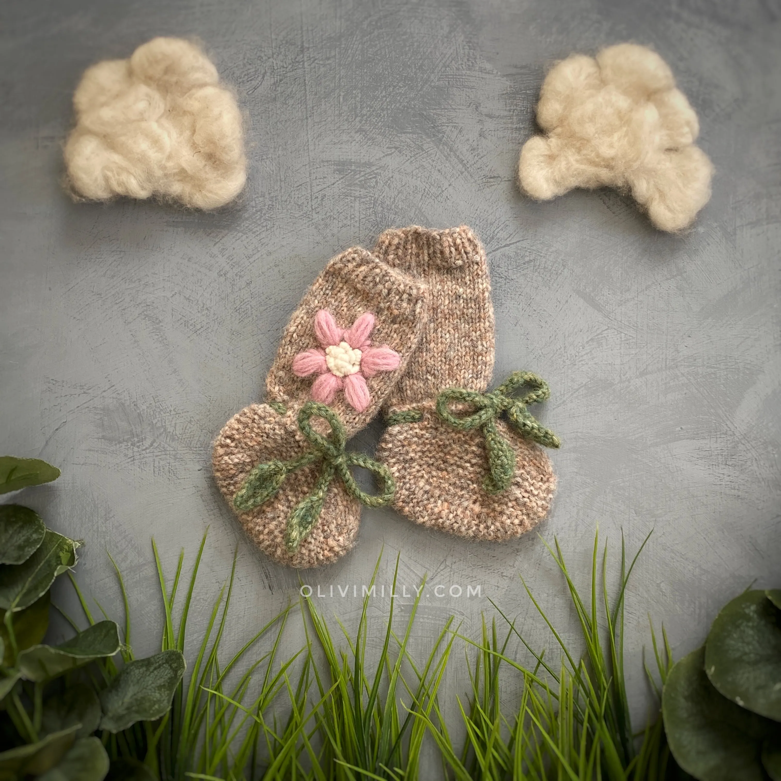 Flower Rain Booties | Beigebrown