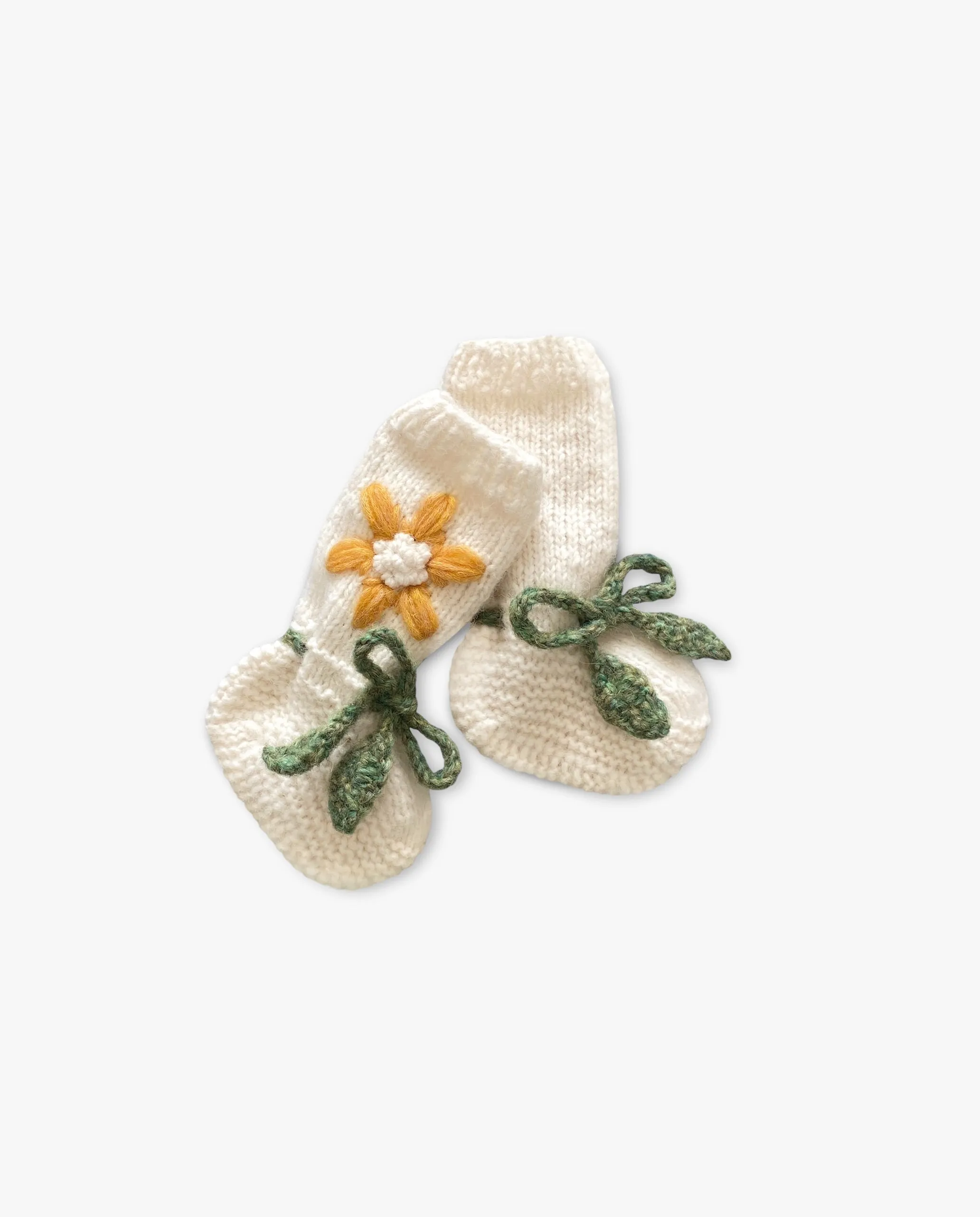 Flower Rain Booties |off white| in stock (9-12m)