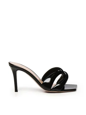 Gianvito Rossi Amour Black Patent Leather Sandals