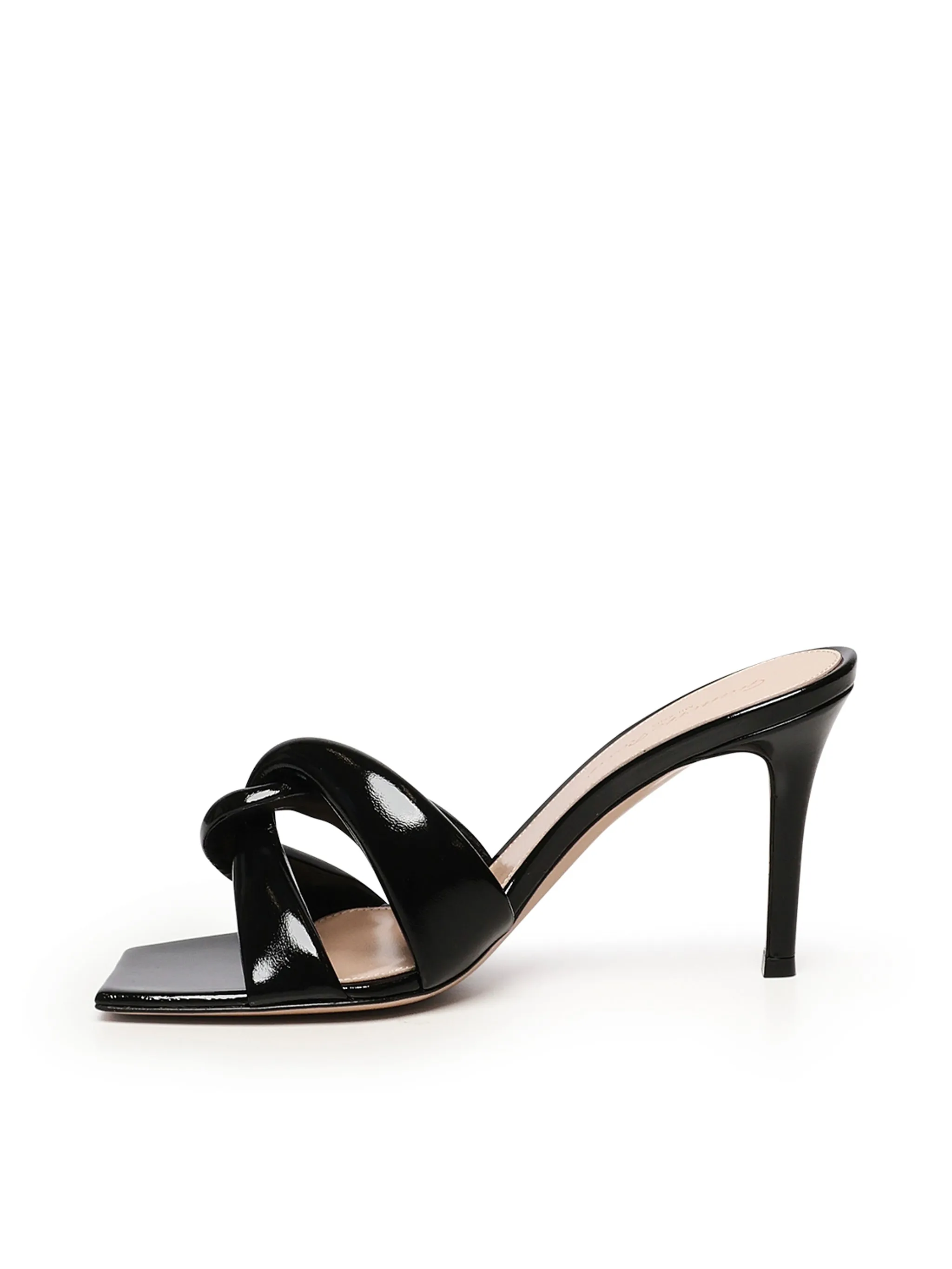Gianvito Rossi Amour Black Patent Leather Sandals