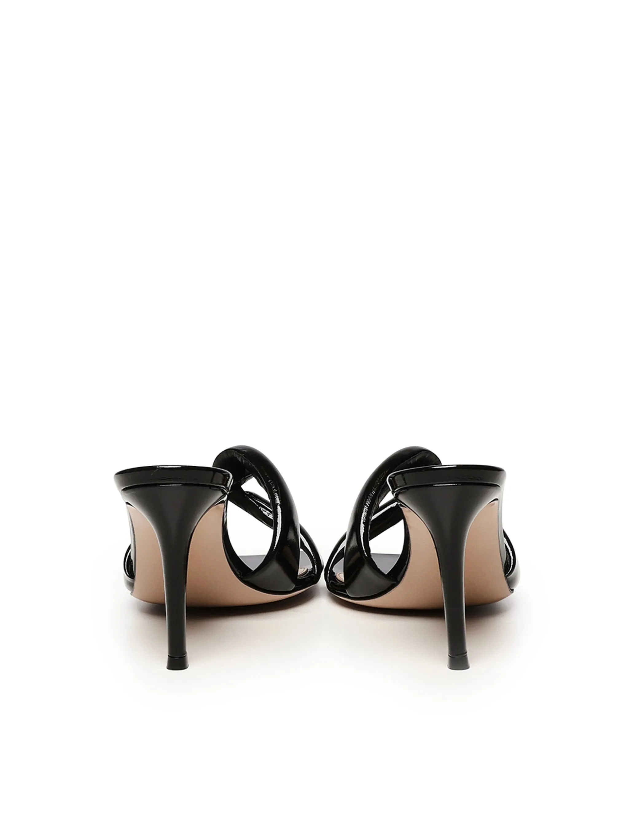 Gianvito Rossi Amour Black Patent Leather Sandals