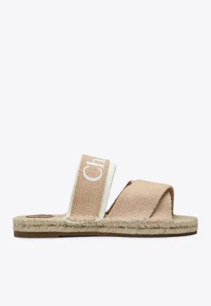 Girls Logo Canvas Flat Sandals