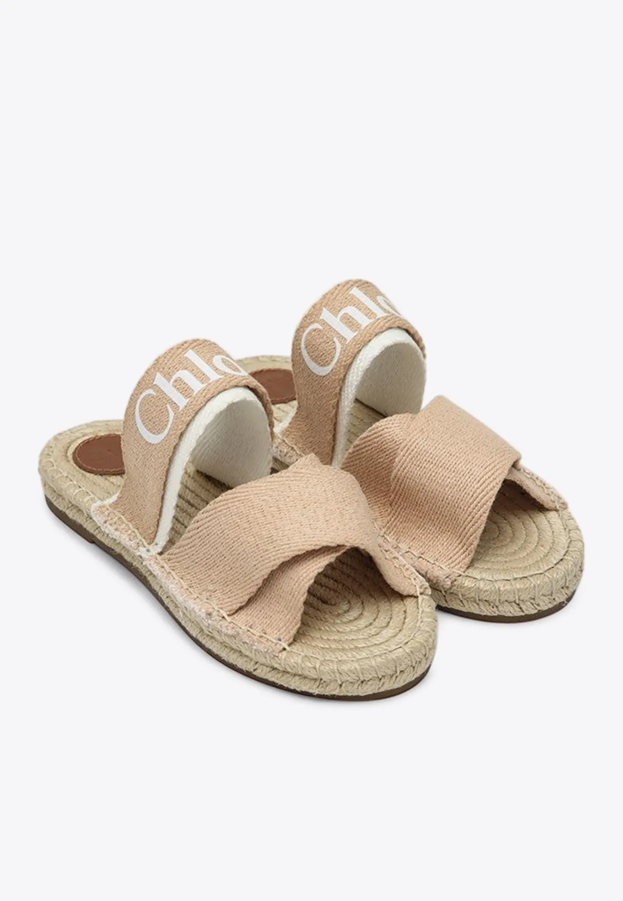 Girls Logo Canvas Flat Sandals