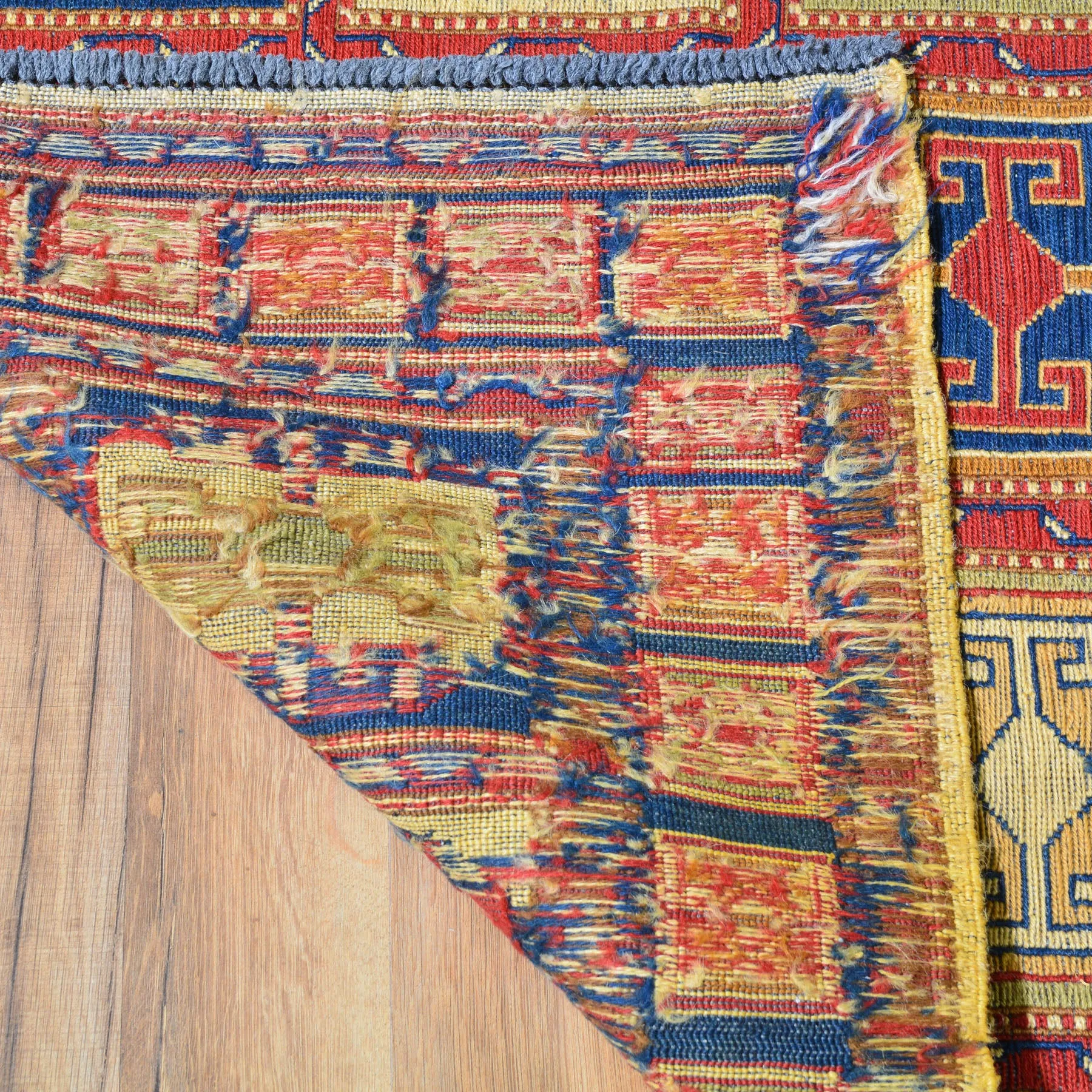 Hand-Woven Afghan Soumack Tribal Geometric Handmade Wool Rug (Size 5.1 X 7.0) Brrsf-1131