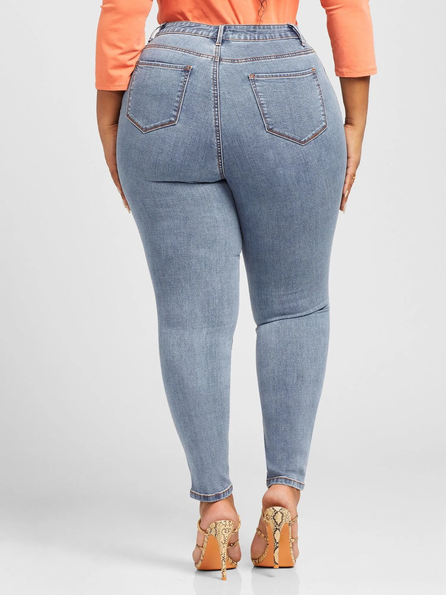 High-Rise Destructed Skinny Jeans - Short Inseam