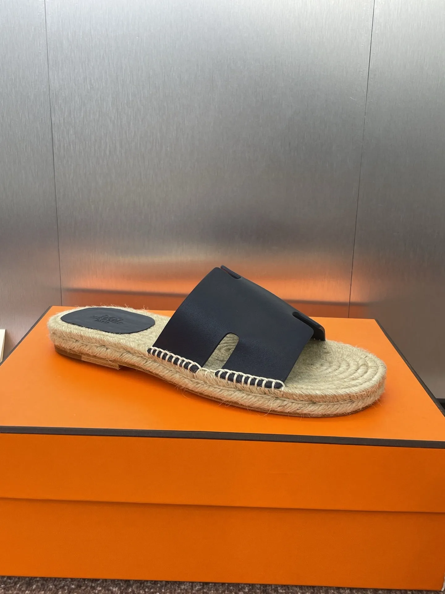 HM 25 Antigua Espadrilles Dark Blue Calfskin