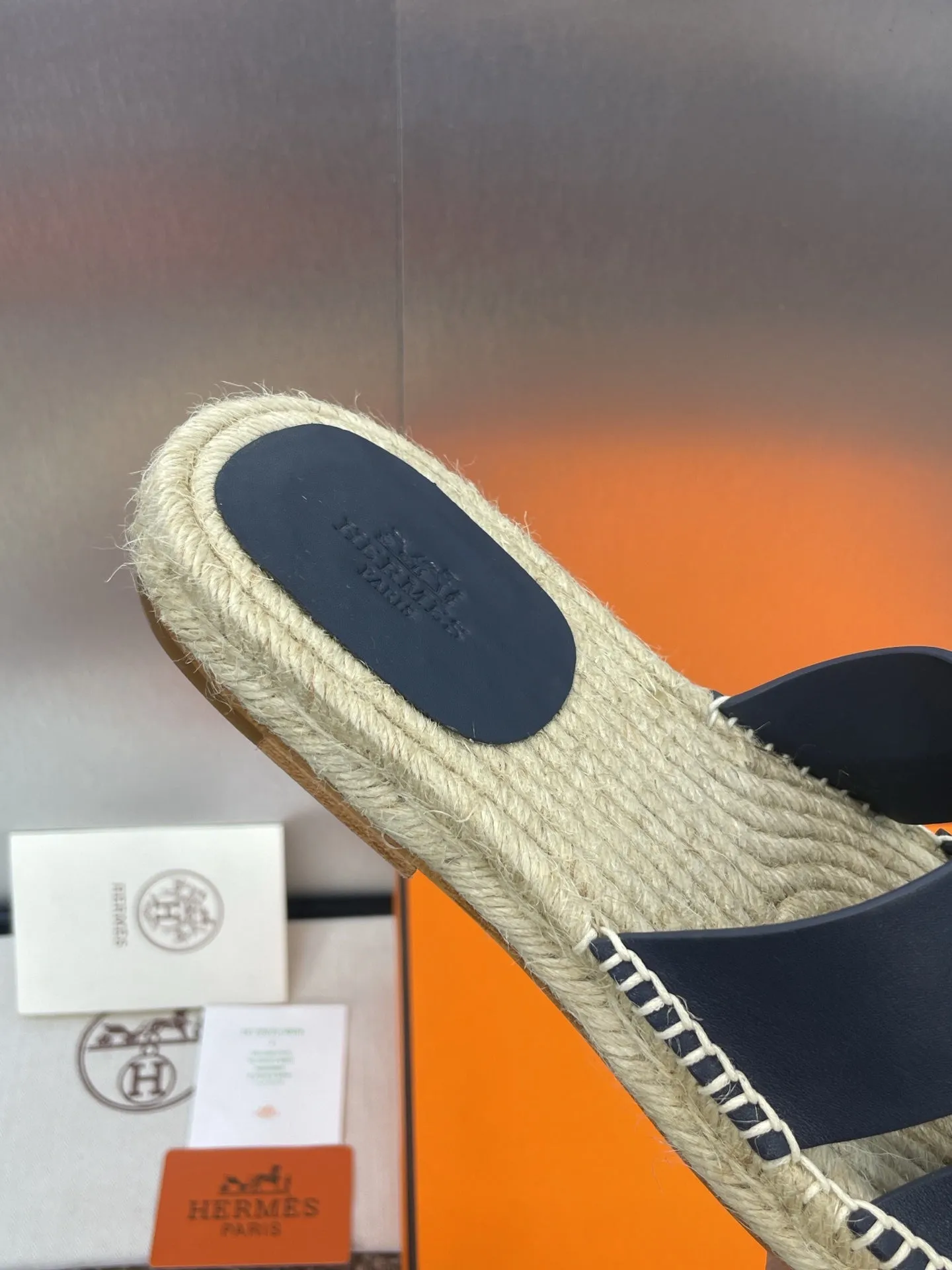 HM 25 Antigua Espadrilles Dark Blue Calfskin