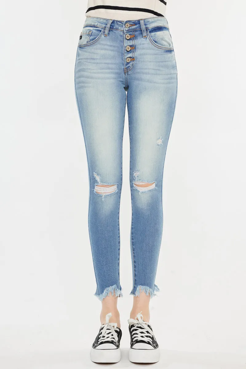 Kitson High Rise Ankle Skinny Jeans