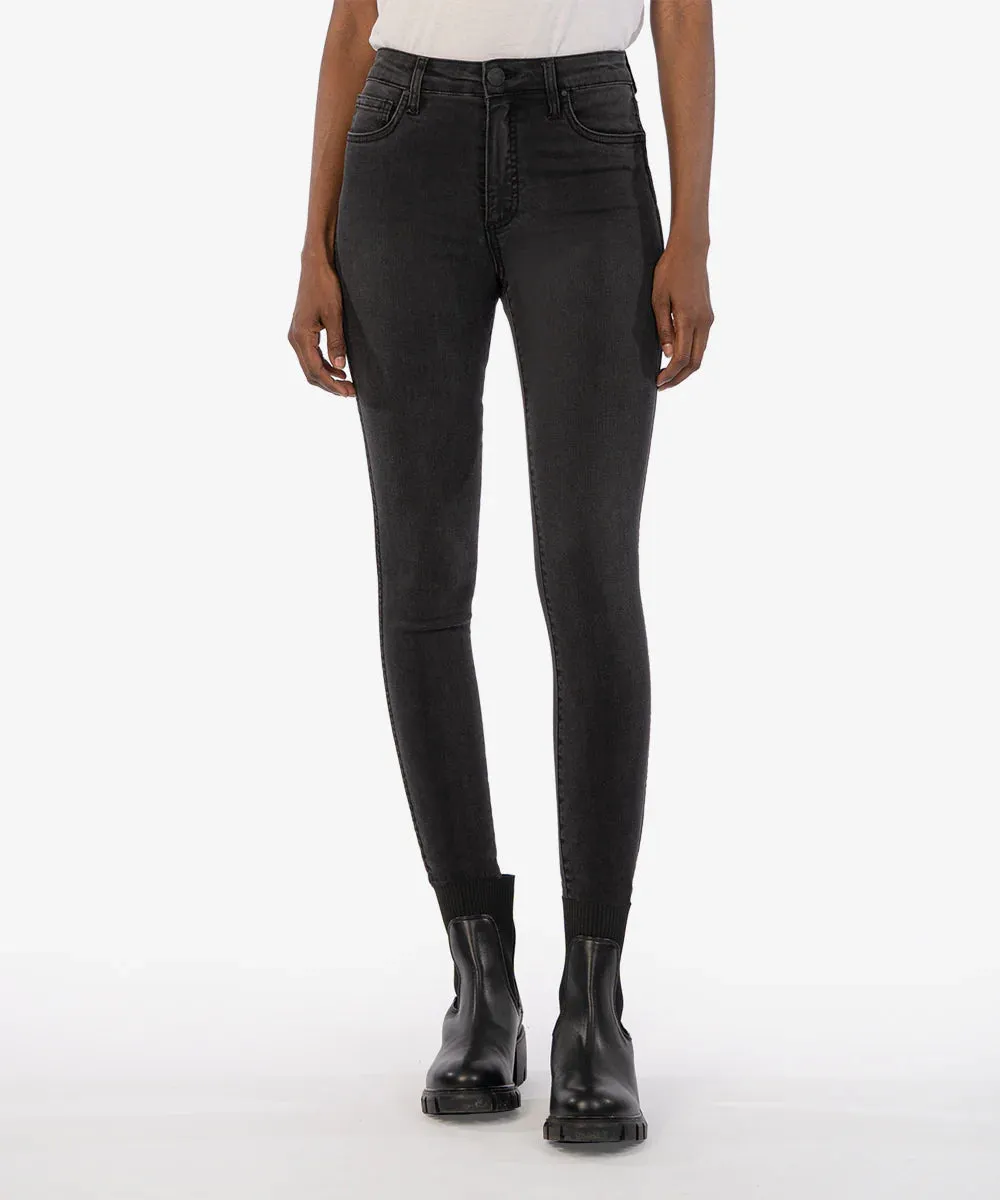 Kut from the Kloth Donna High Rise Fab Ab Ankle Skinny Jeans in Complexion Wash