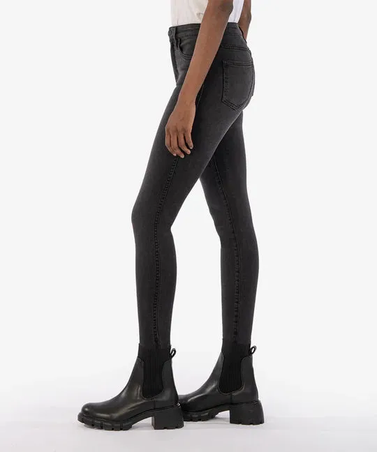 Kut from the Kloth Donna High Rise Fab Ab Ankle Skinny Jeans in Complexion Wash