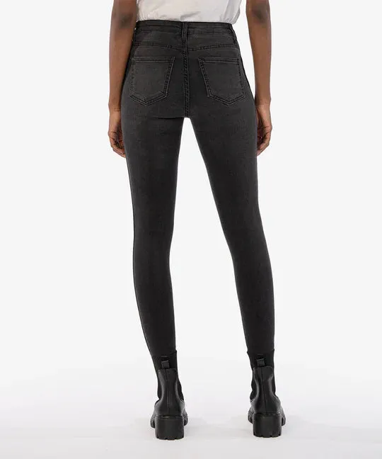 Kut from the Kloth Donna High Rise Fab Ab Ankle Skinny Jeans in Complexion Wash