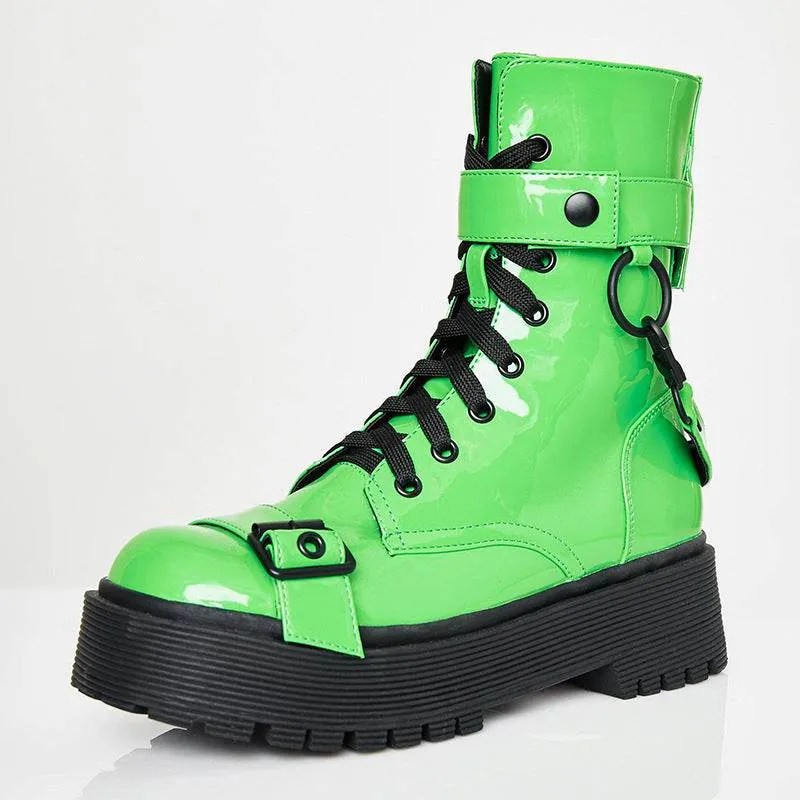 Lace-up booties