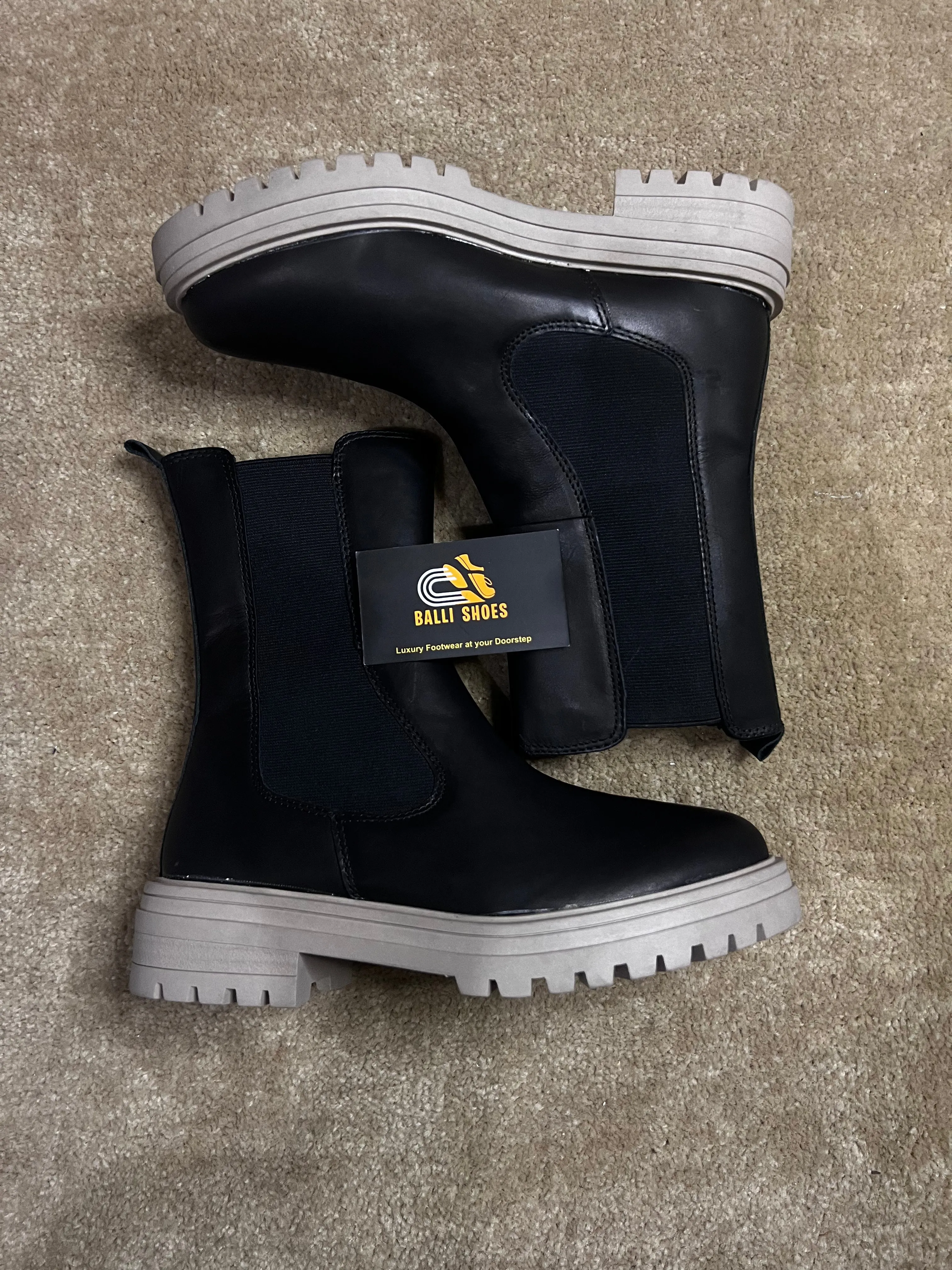 Leather booties