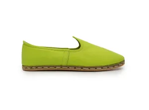 Lime Green Leather Loafers