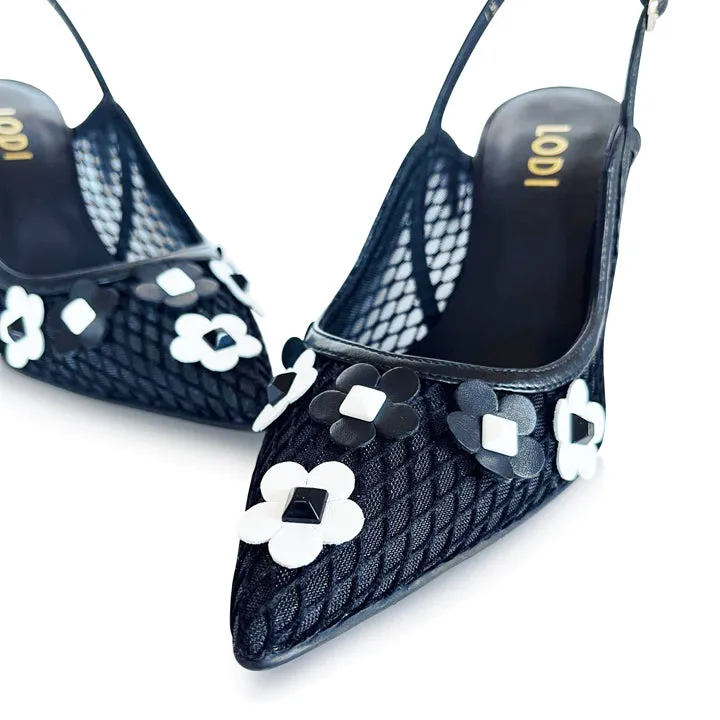 LODI Raseria Black Slingbacks