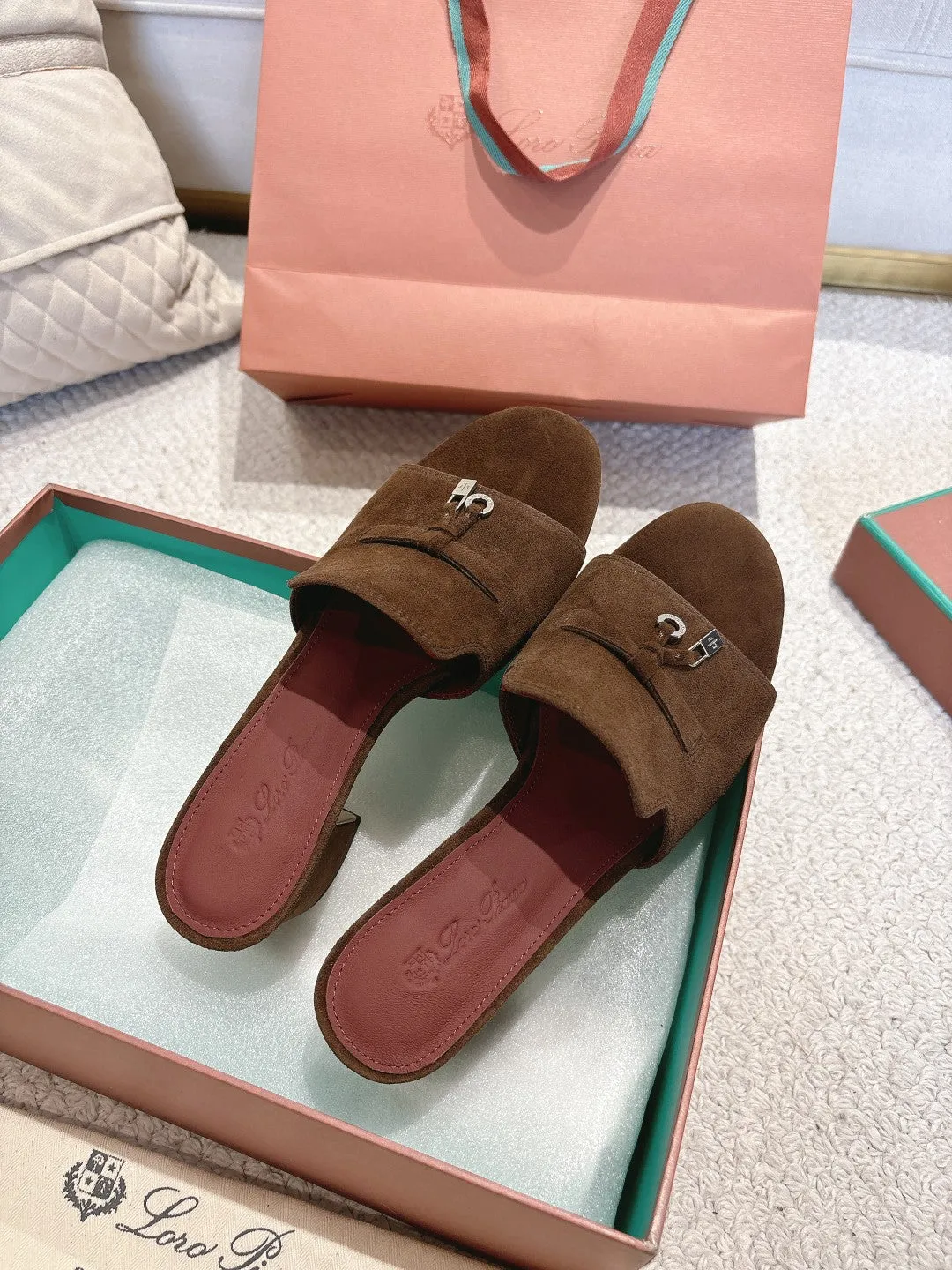 LP 25 Summer Charm Sandal 55 Dark Brown Suede